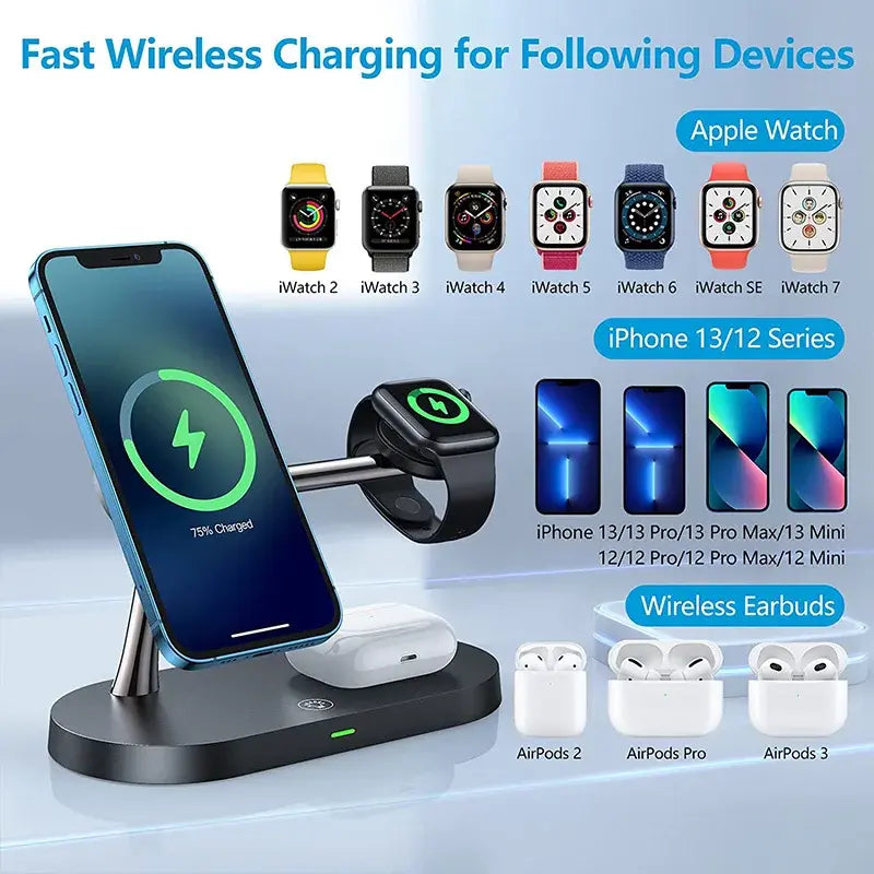 Wide Bedside 3 in 1 charger