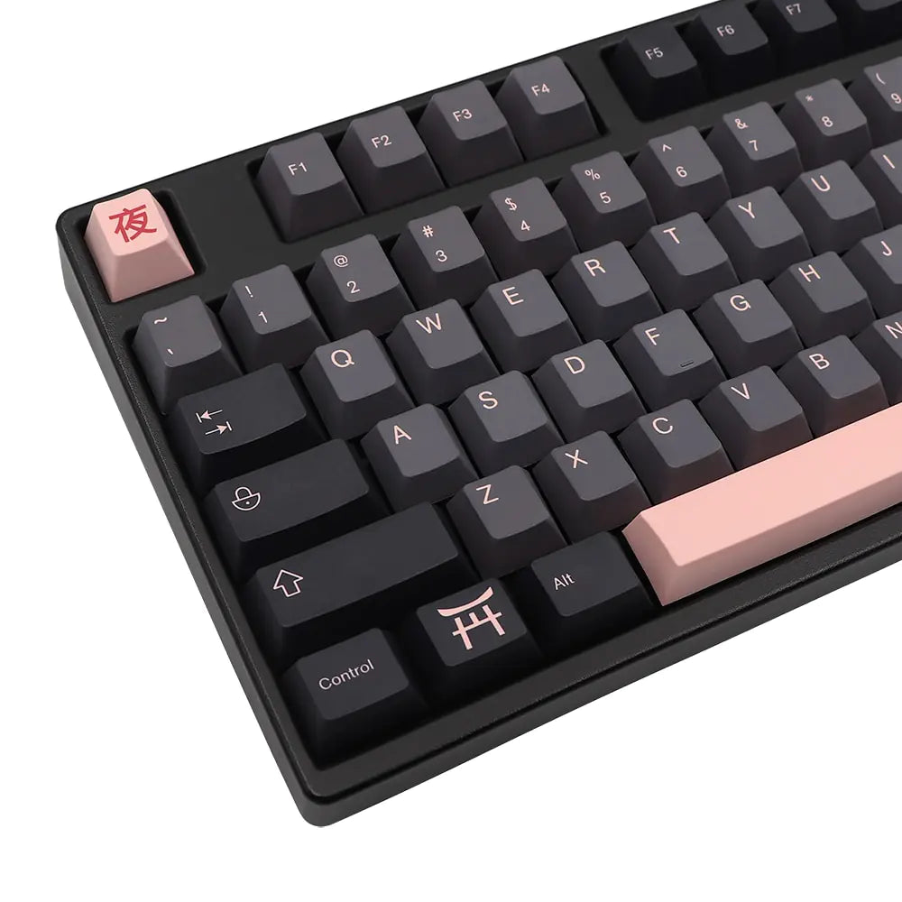 Night Sakura Keycaps for Mechanical Keyboard