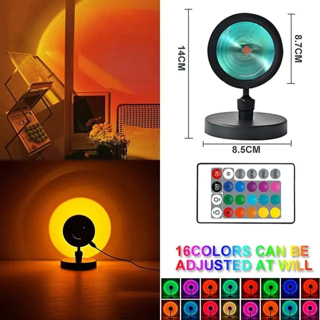 Sunset Rainbow Lamp Projection Night Light