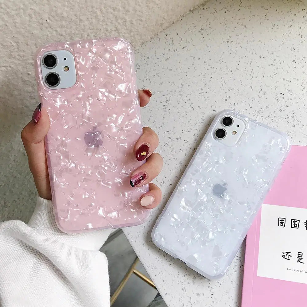 Glitter Shell Pattern Phone Case