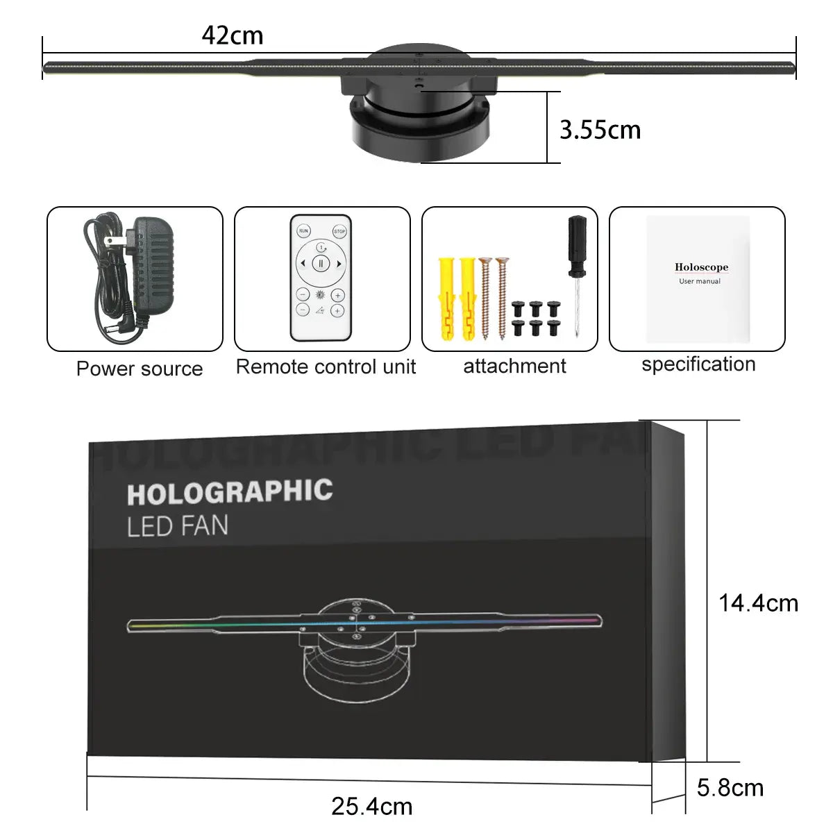 3D HD Hologram Fan Projector