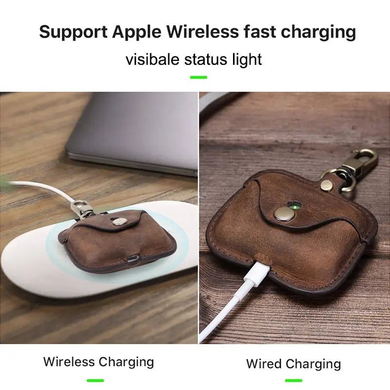 Airpod Leather case with Chain Holder