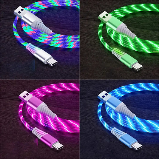 快速充电 LED USB C 线缆