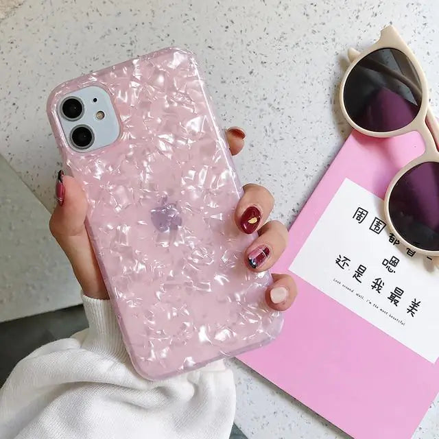 Glitter Shell Pattern Phone Case