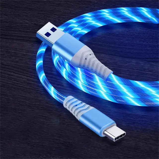 빠른 충전 LED USB C 케이블