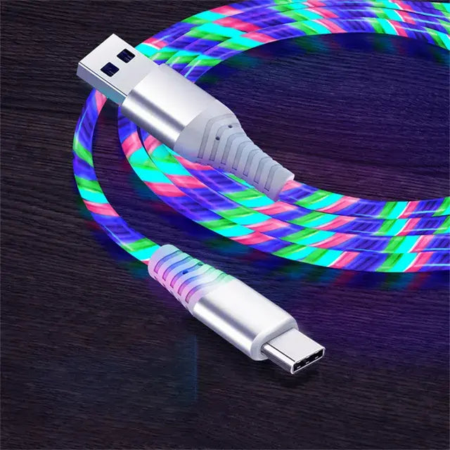 빠른 충전 LED USB C 케이블