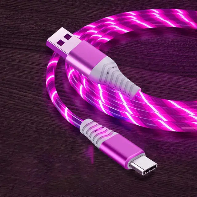 빠른 충전 LED USB C 케이블