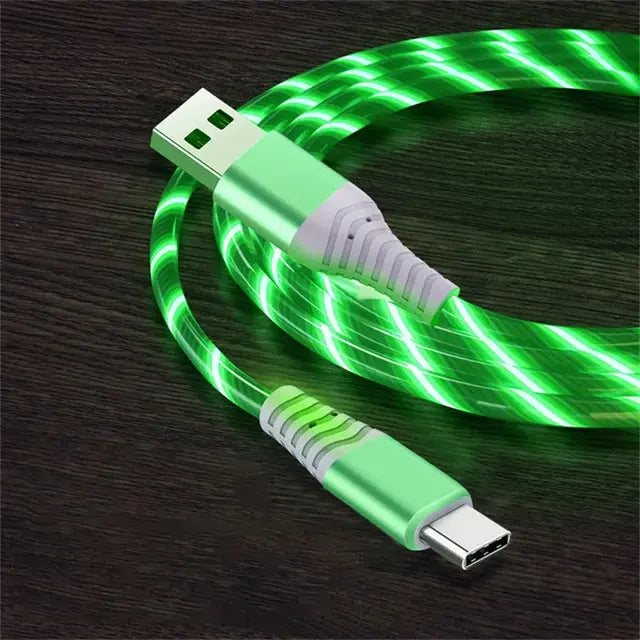 빠른 충전 LED USB C 케이블