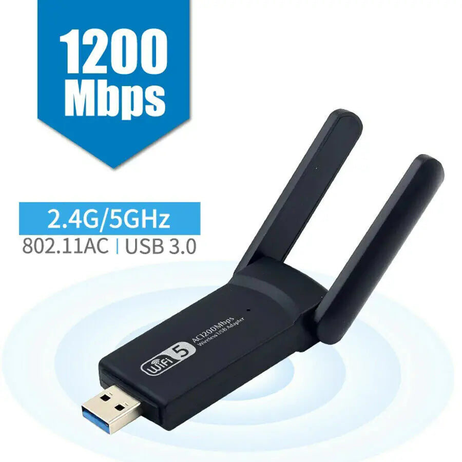 Long Range Dual Band 5GHz Wireless USB Adapter Antennas