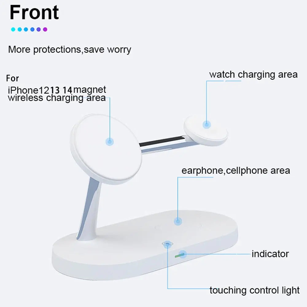 Wide Bedside 3 in 1 charger